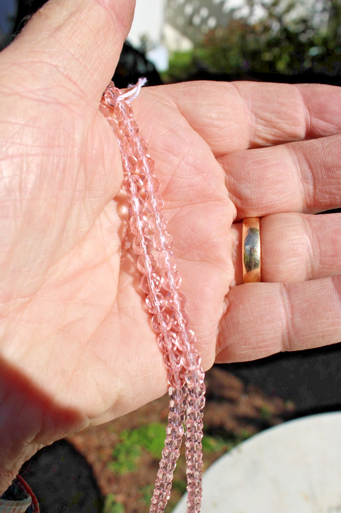 Fire Mountain Gems Strand Beads Firepolish Light Rose