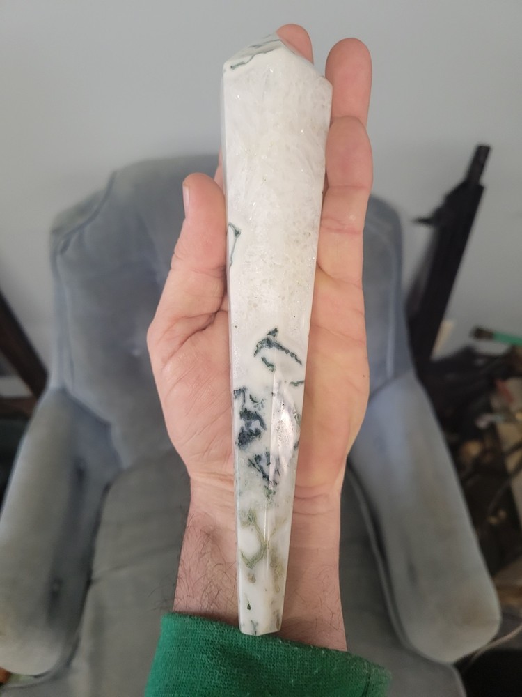 Moss Agate Wand