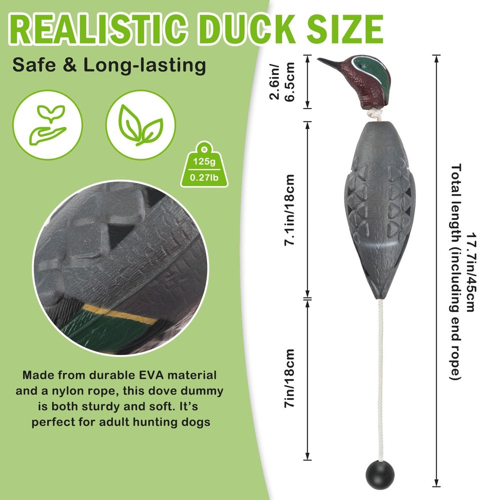 Archerest Dead Sharp-Billed Duck Dummy for Waterfowl Retriever Training