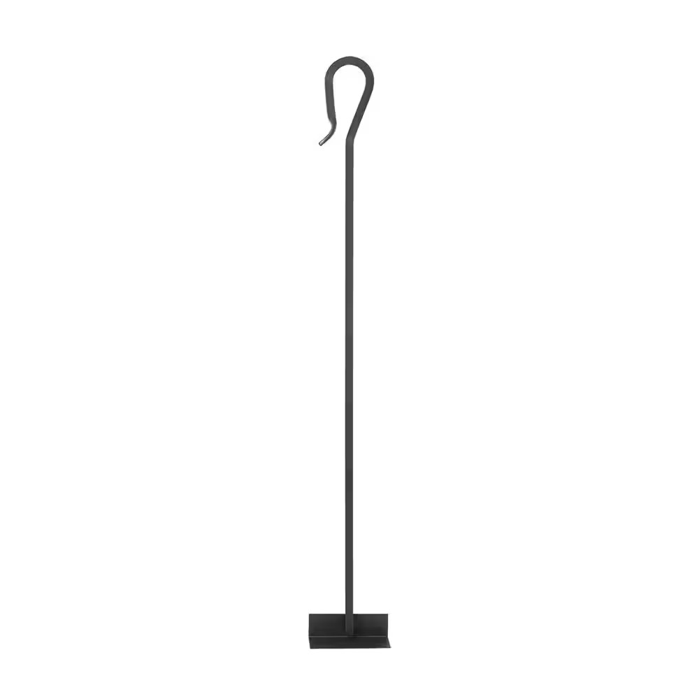 Shepherd'S Hook 28 In. Tall Fireplace Ash Hoe Tool, Graphite