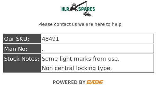 DAF LF 45 Nearside Passenger Front Door Lock .