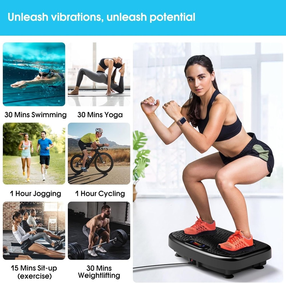 Compact Vibration Exercise Machine – 450lbs Capacity for Quick Fat Loss & Toning