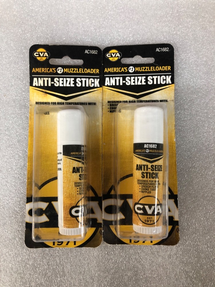 2 count cva anti seize stick muzzleloader cleaning breech