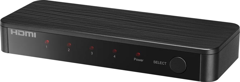 Rocketfish- 4-Input 8K Ultra High Speed HDMI 2.1 Switch - Black