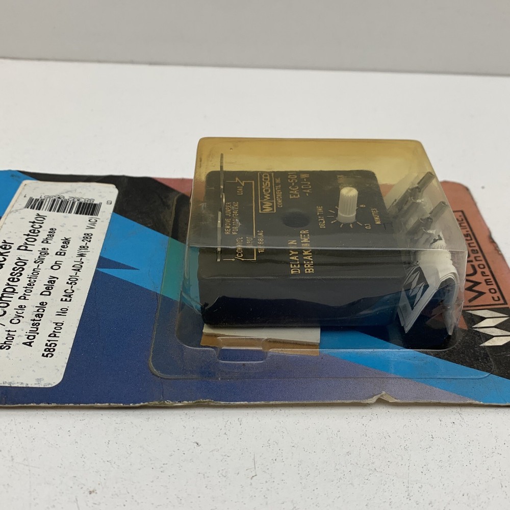 Watsco EAC-501-ADJ-W Adjustable Compressor Delay On Break Timer 0.1-8min 18-288V