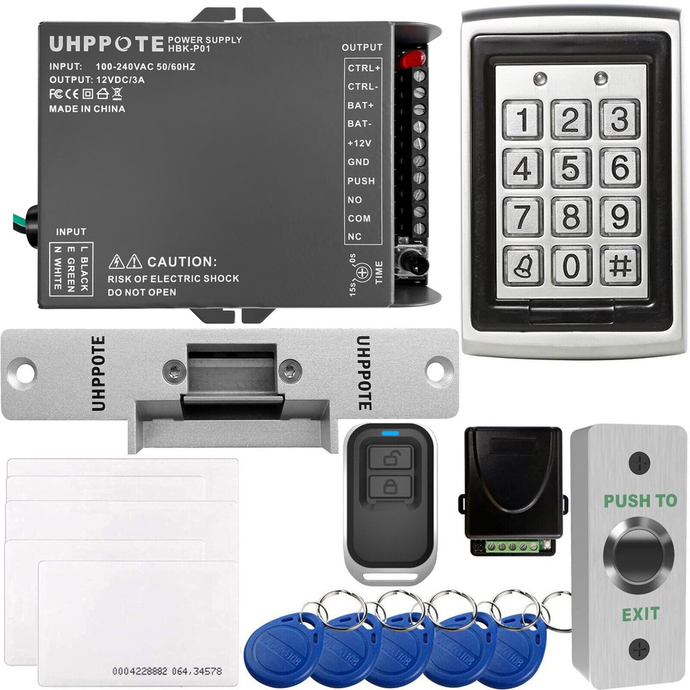 Full Complete Metal Shell Single Door Access Control Keypad Electric Strike Lock