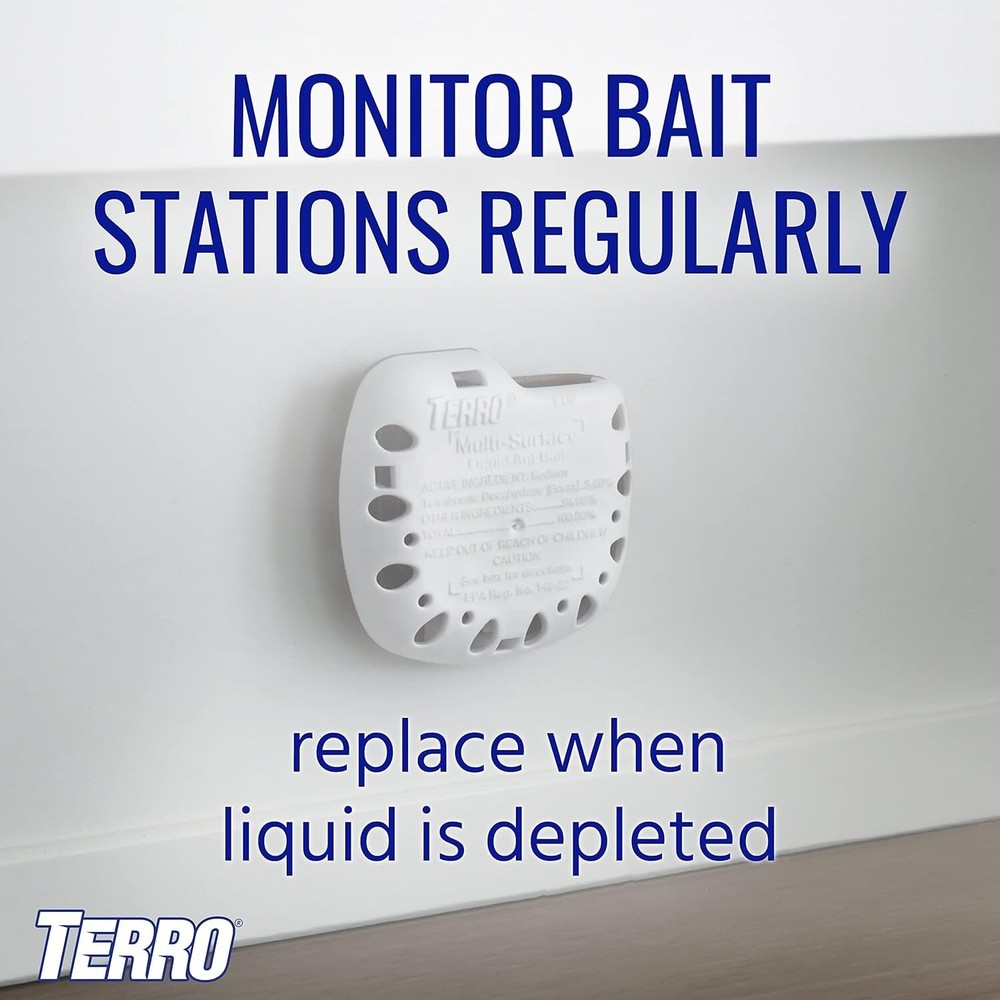 Terro Multi-Surface Liquid Ant Baits 4 Bait Stations Attracts & Kills All Ants