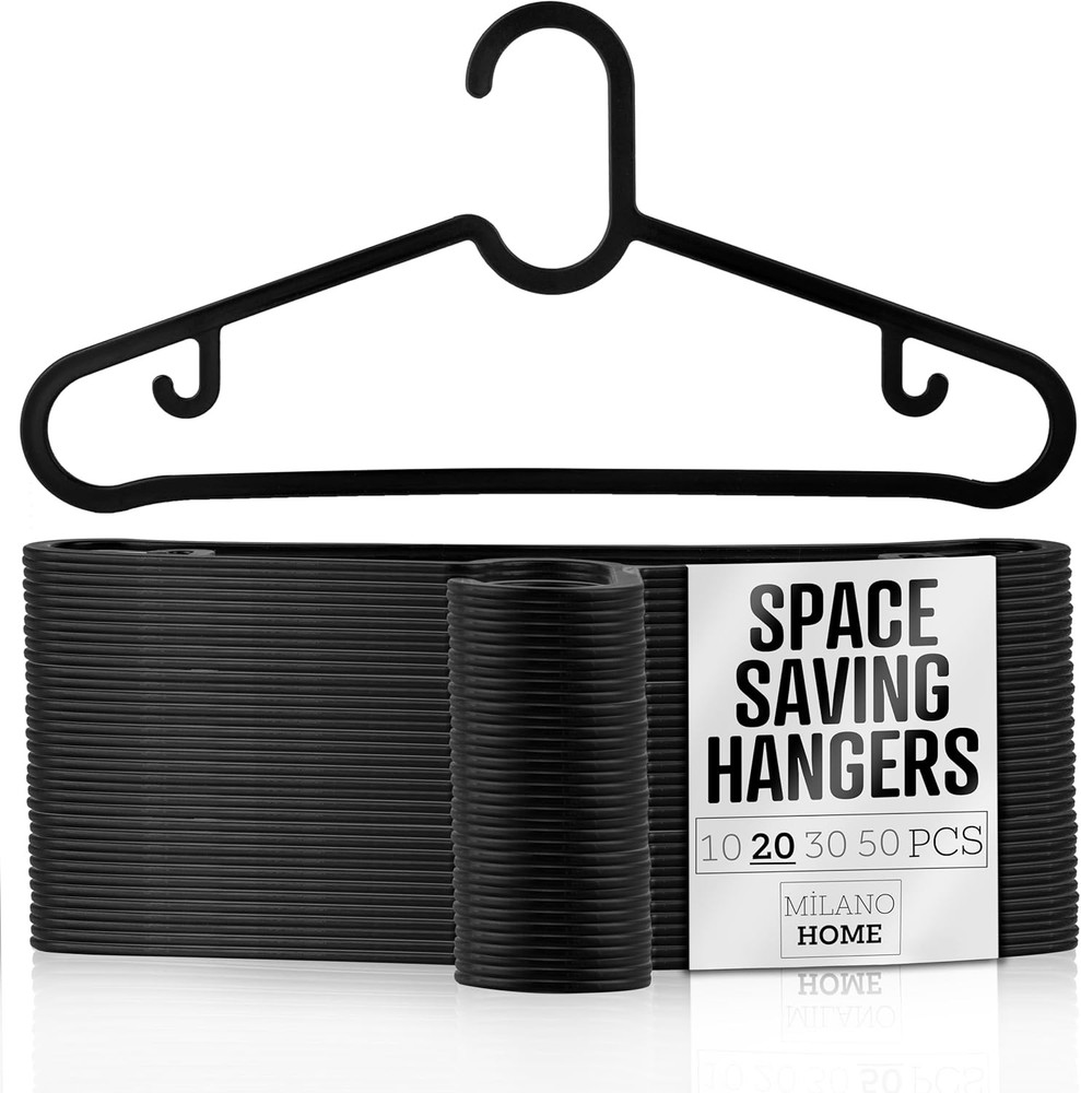 Bla Thin Plastic Hanrs, Lightweight Yet Sturdy, Space-Saving Clothes