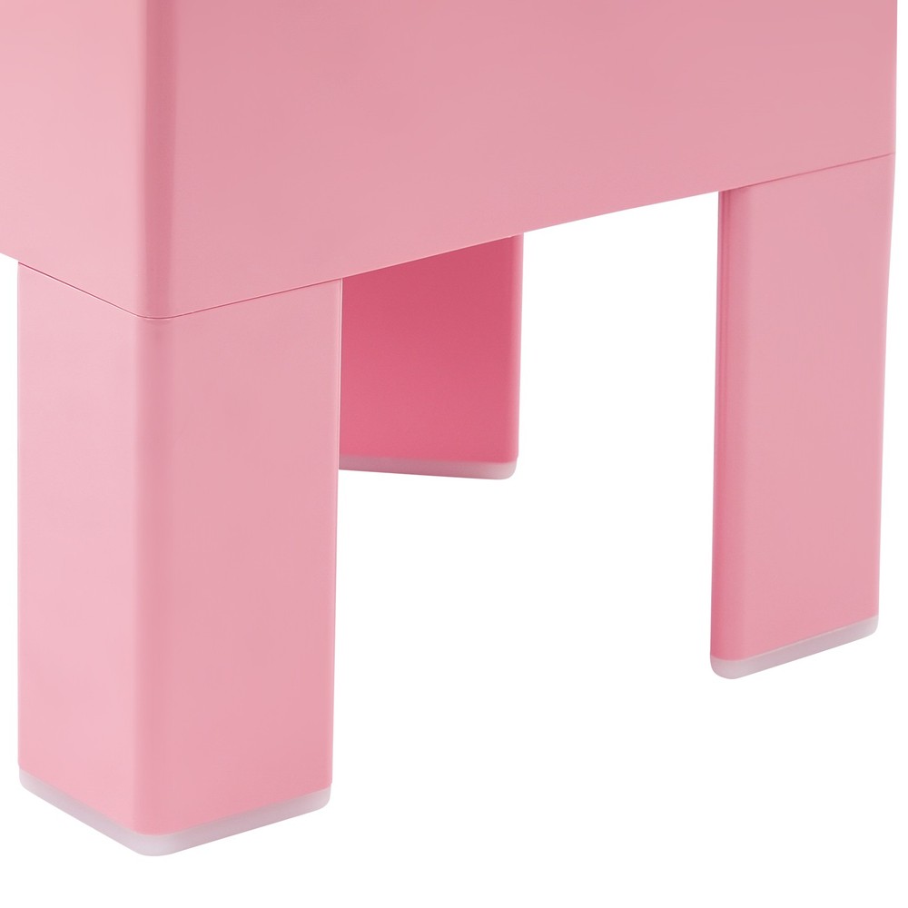 38*32*40cm Storage Stool，Multifunctional End Table，Pink Low Stool，ABS Side Table