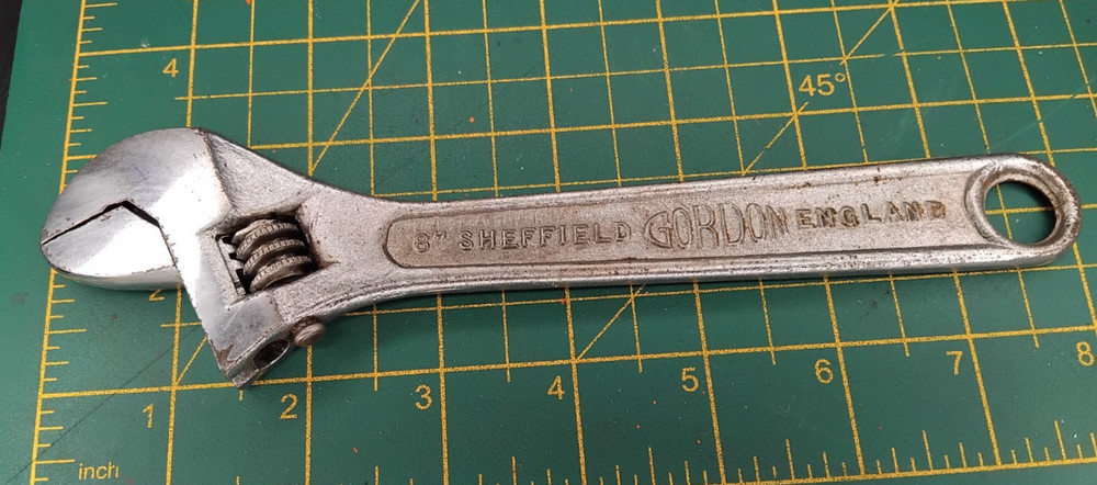 Vintage Chrome Gordon 8" Adjustable Spanner LT21763-LL
