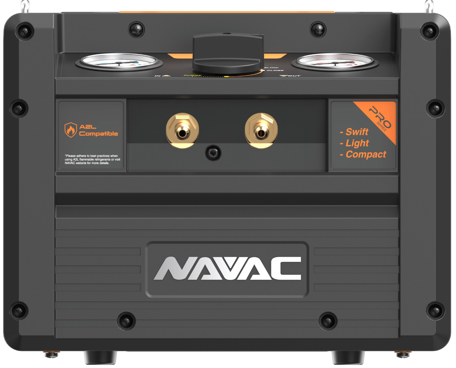 Navac NR7 Refrigerant Recovery Machine Twin Cylinder A2L HVAC Oil-Free NR-7