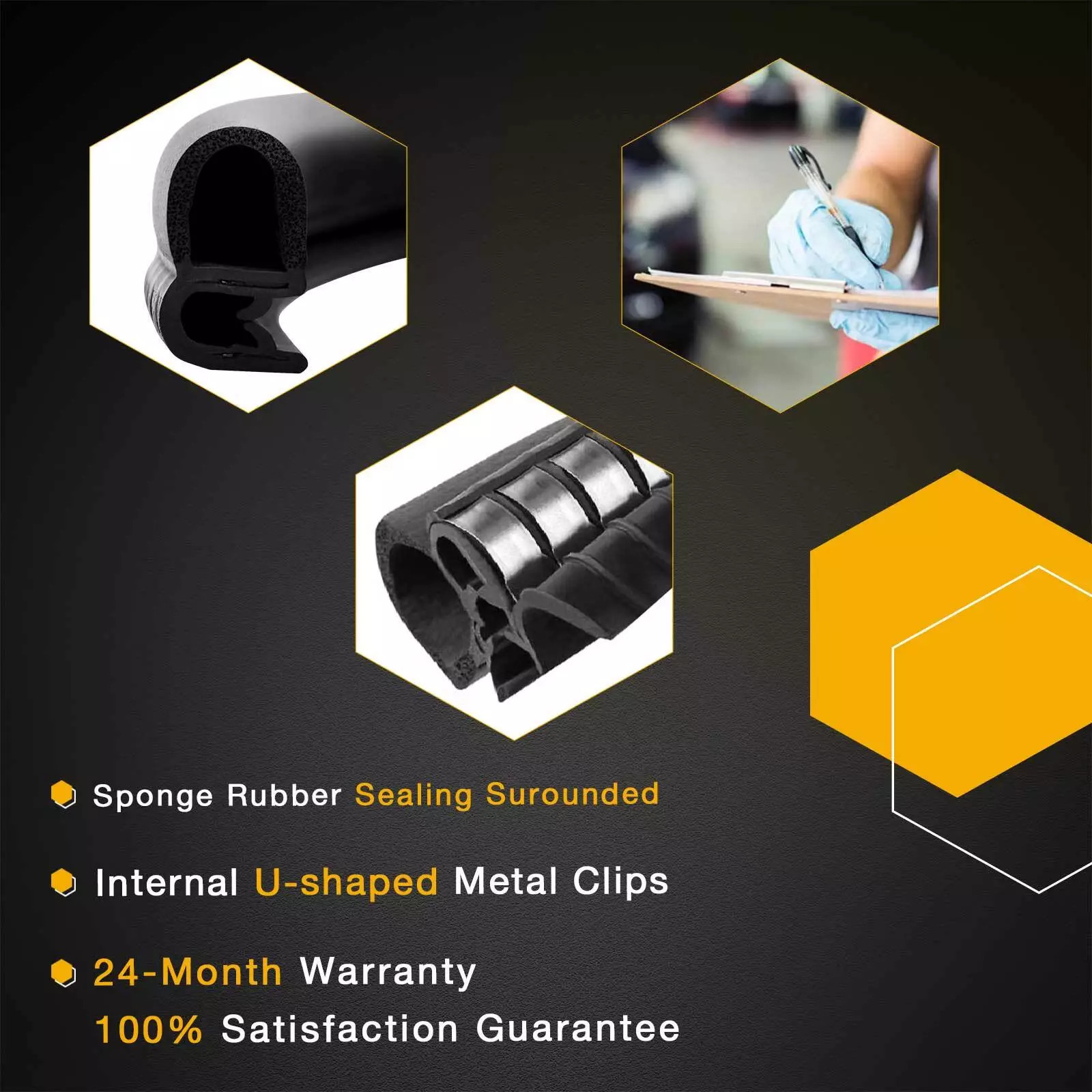 2X Rubber Door Weatherstrip Seals Set Fits Chevy GMC Suburban C/K 1500 2500 3500