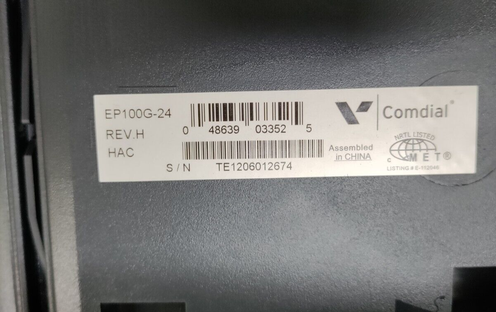 Comdial EP100G-24 - 24 Button Digital Telephone Charcoal - Vertical Edge 100