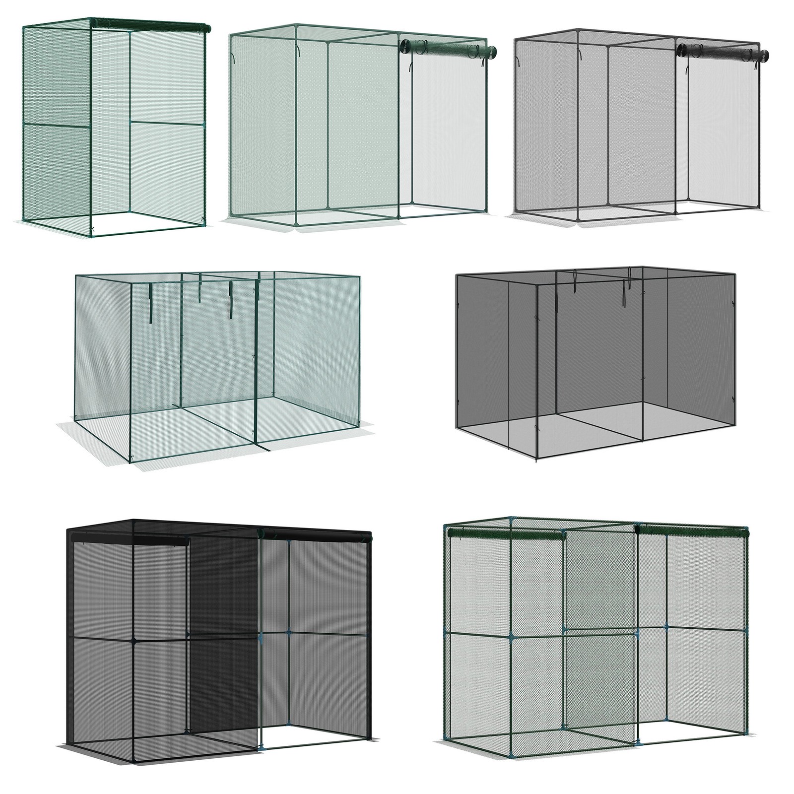 Outsunny Heavy Duty Outdoor Walk-in Crop Cage w/ High-Quality HDPE Cover