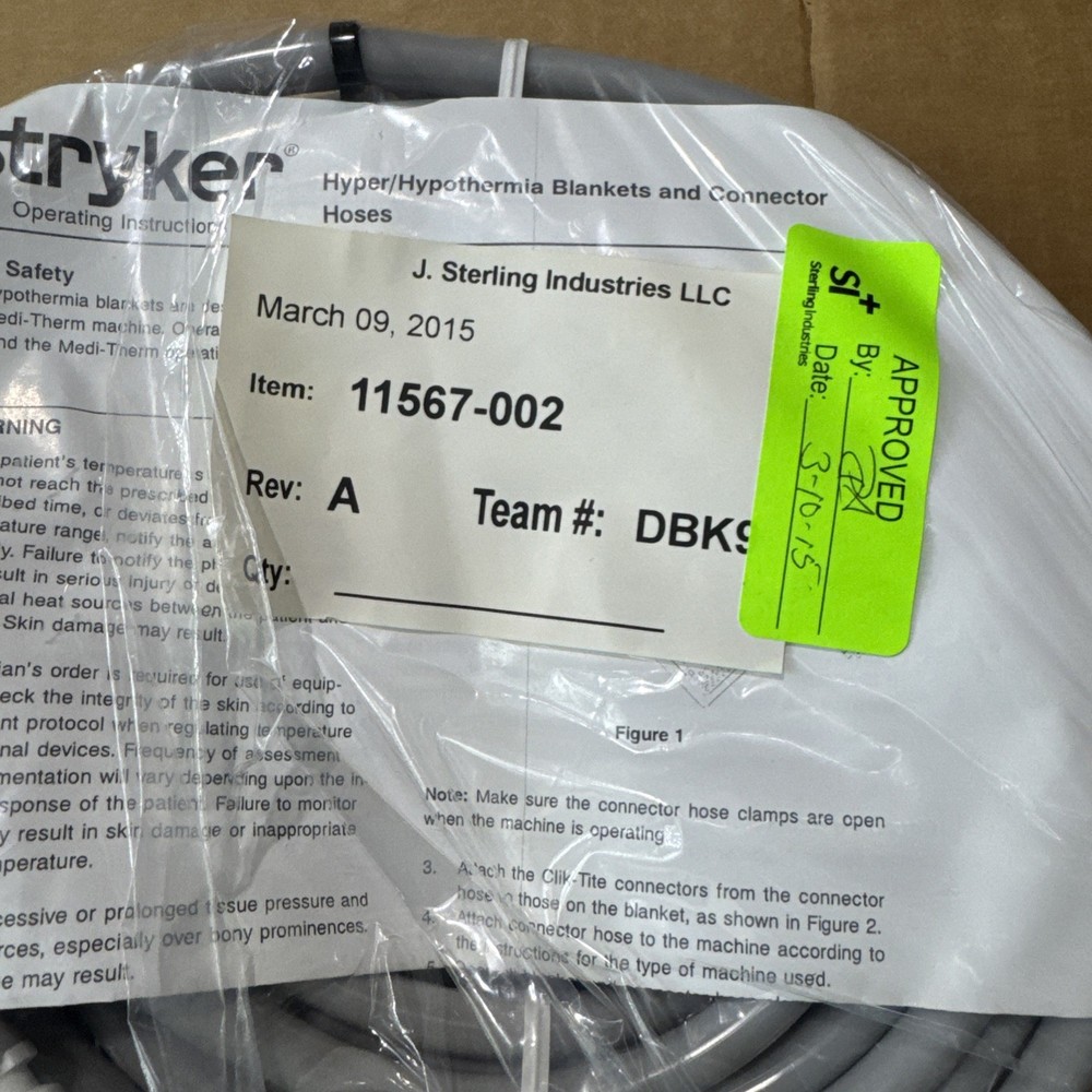 Stryker Hyper/Hypothermia Blankets And Conector Hoses