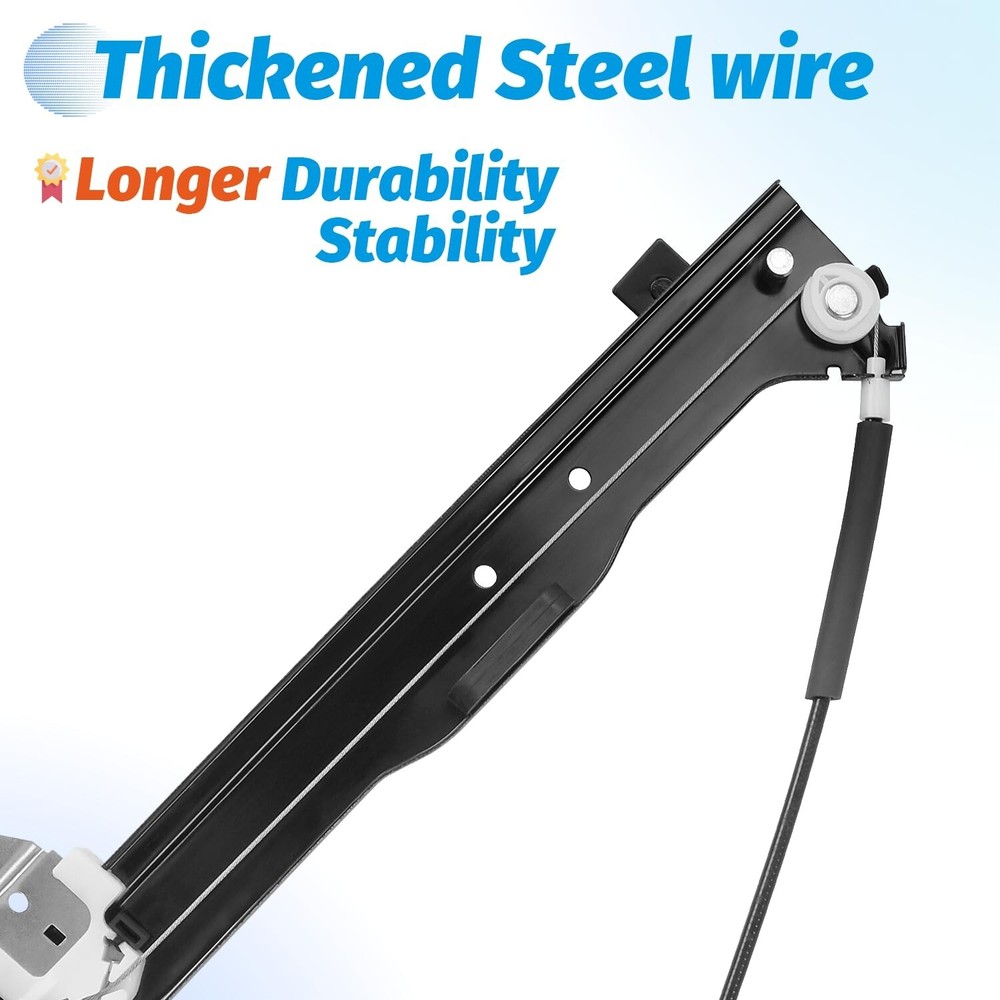 Rear Driver Side Window Regulator with Motor Compatible with 2000-2007 Chevy ...