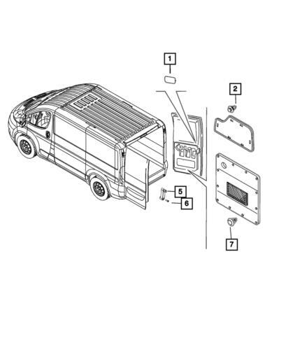 Genuine Mopar 2014-2025 Ram ProMaster 2500 Front Trim Button 68095446AA