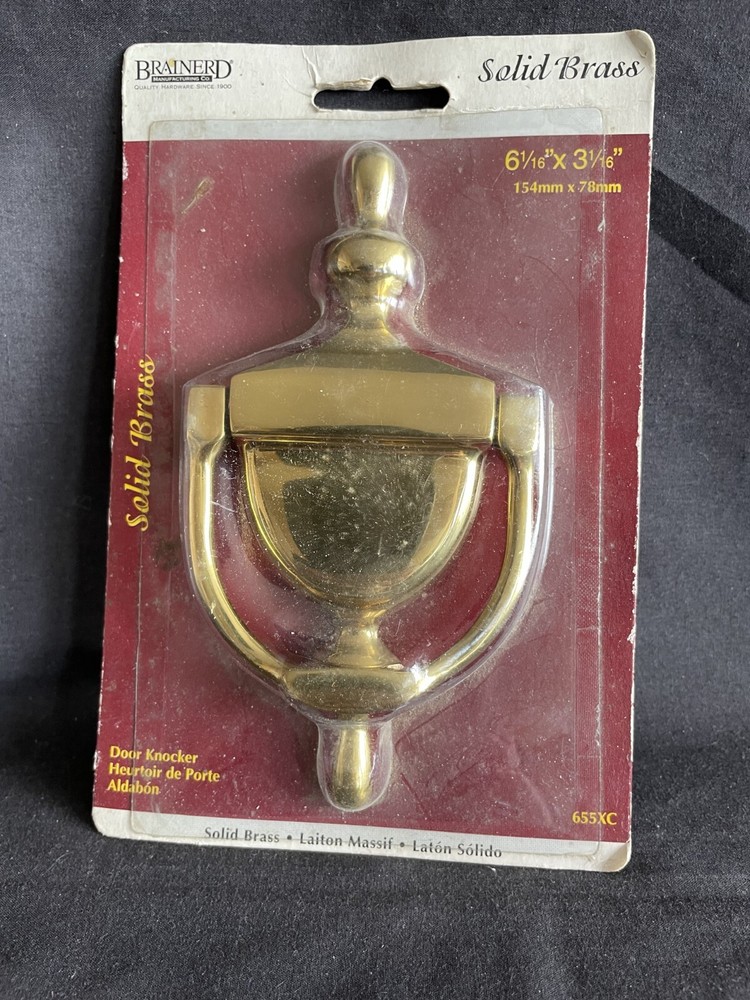 Brainerd solid brass Door knocker  Part Number 655xc in package