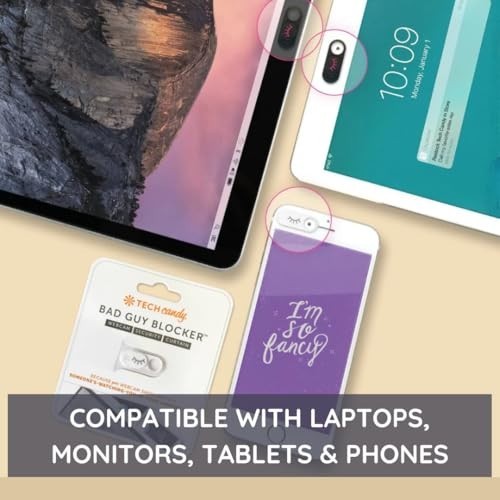 Webcam Cover Privacy Protector - Thin & Durable Blocker for Laptops, Tablets, Sm