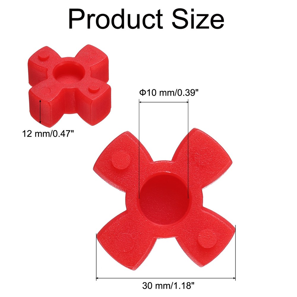 10pcs GS14 Coupling Insert for L-Jaw Coupling L-Jaw Coupler Set, Red