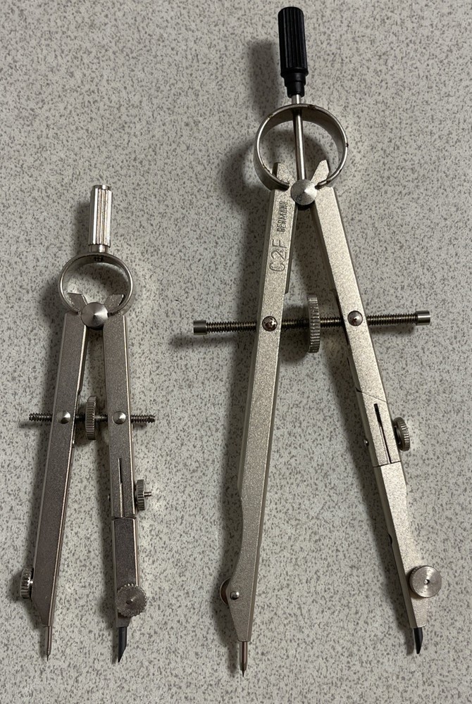 Vintage German drafting tools set Compass Precision Instruments w/ Case Pencil