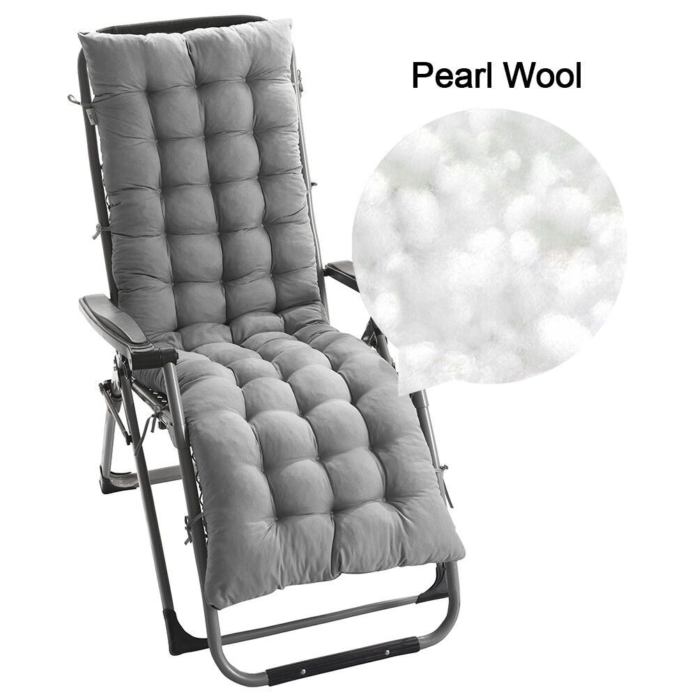 Chaise Lounge Cushion 49" 61" Indoor Outdoor Rocking Chair Sofa Cushion w/ Ties