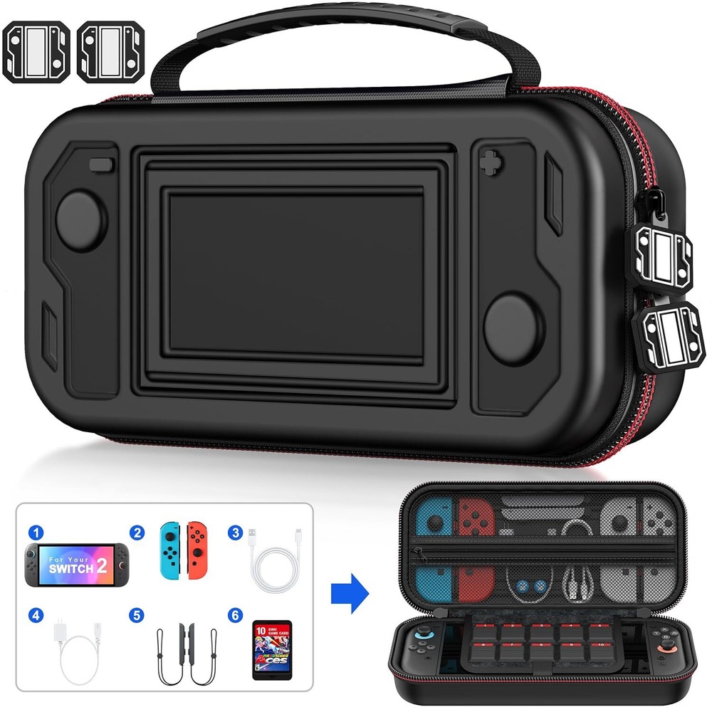 Carrying Case For Switch 2/Switch/OLED, Protective Hard Shell Portable Case