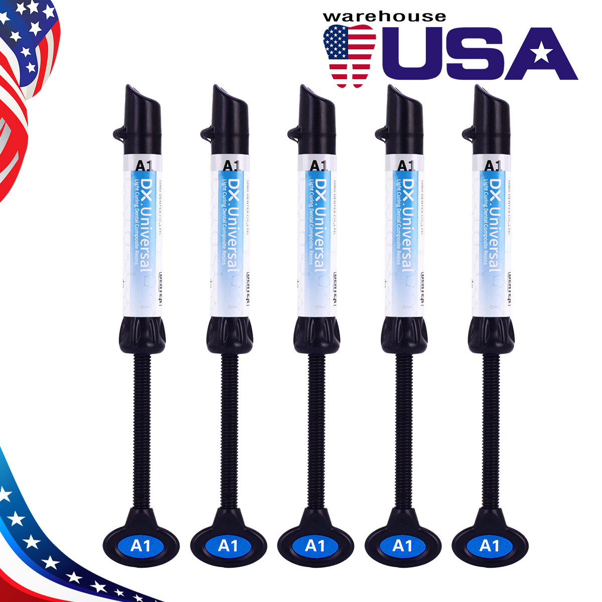 DENTEX Universal Dental Light Cure Hybrid Composite Resin A1/A2/A3/A3.5/B1/B2