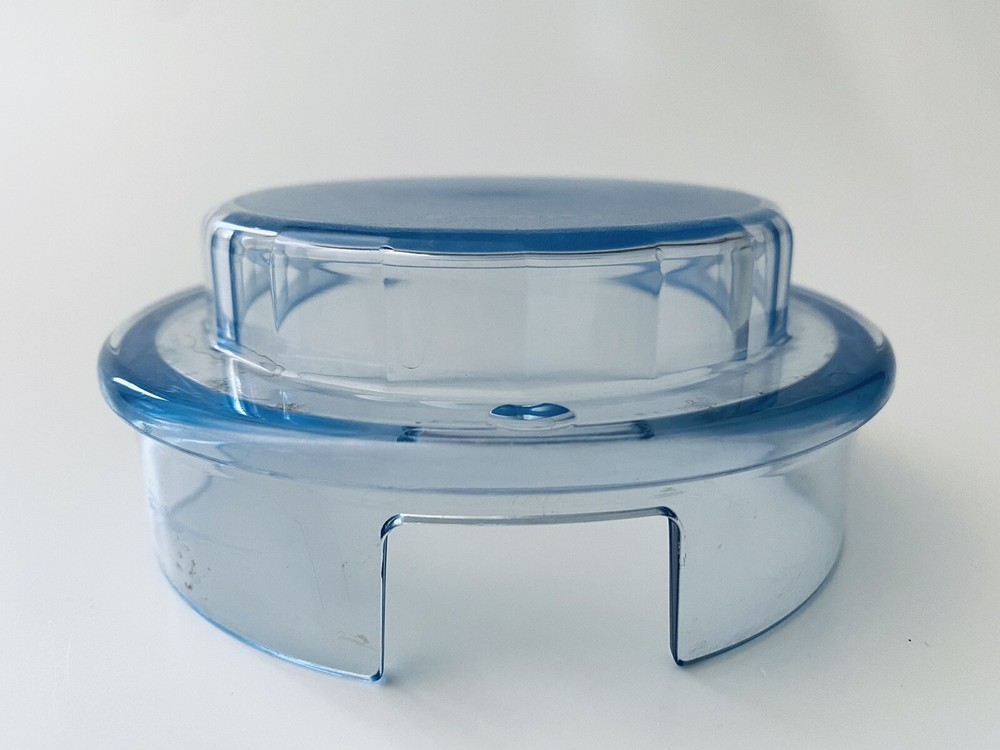 Tupperware Acrylic 2 Quart Lid Only Clear Blue Lid #2004 Replacement