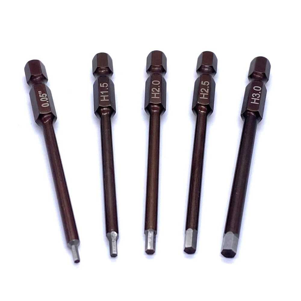Reef's RC REEFS105 - Multi-tool Hex Bits (5pc), .05, 1.5, 2.0, 2.5, 3.0mm