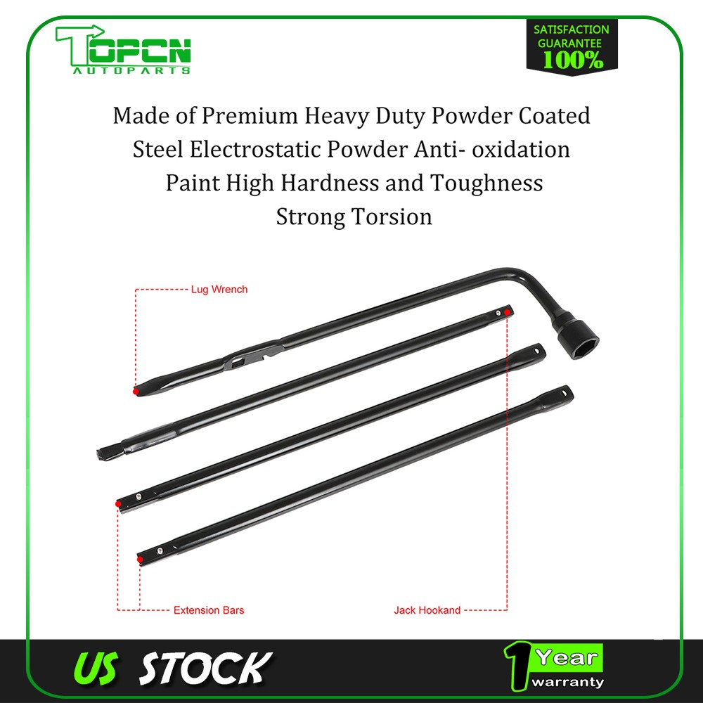 Lug Nuts Spare Tire Wrench Tool Kit for Chevy Tahoe Suburban Silverado Avalanche