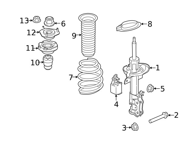 Genuine Ford Strut Mount C1BZ-3A197-DA