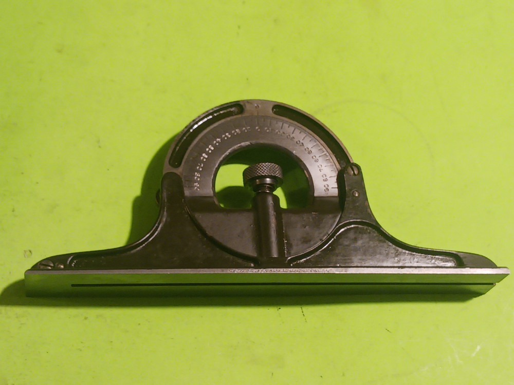 VINTAGE LUFKIN PROTRACTOR HEAD OLIVE GREEN (FOR COMBINATION SQUARE) WORK GREAT