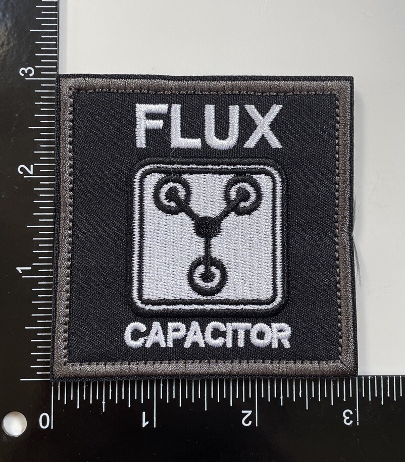Flux Capacitor Back To Future Funny Tactical Patch Morale Hook Loop Vet