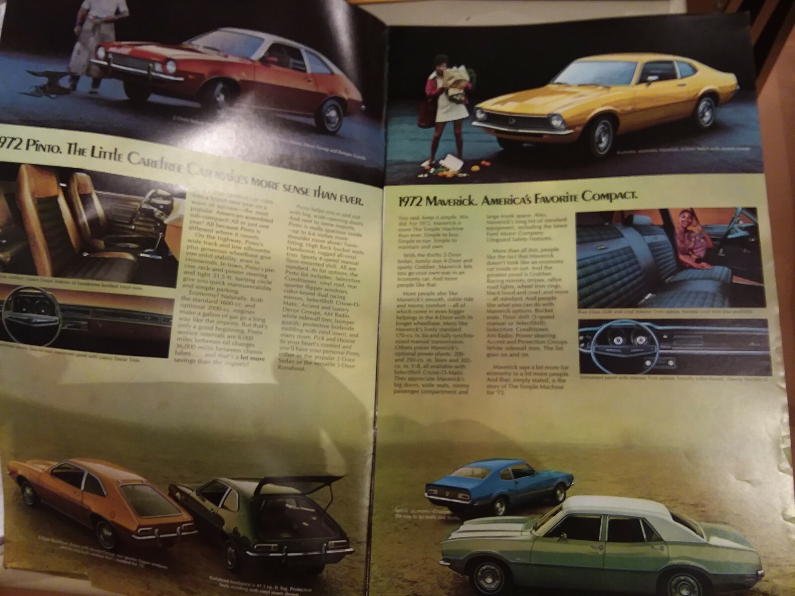 1972 Ford BROCHURE MAVERICK pinto Ltd Torino Free Shipping