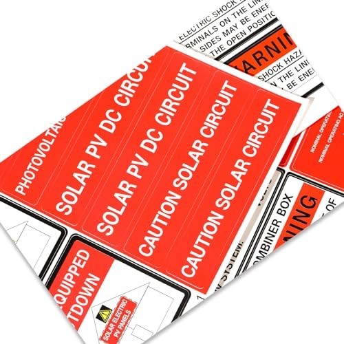 Solar System Installer Label Kit | 2020 & 2017 Code | Electrical Safety Stickers