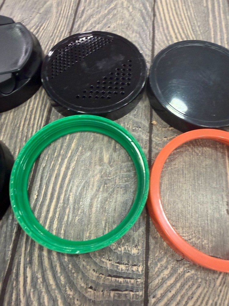 Magic Bullet Replacement Lids & Rings Set - Includes 4 Lids & 2 Sealing Rings
