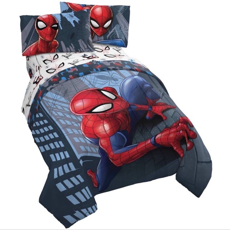 4 pc Marvel Spider-man Full Comforter and Sheet Set NIP