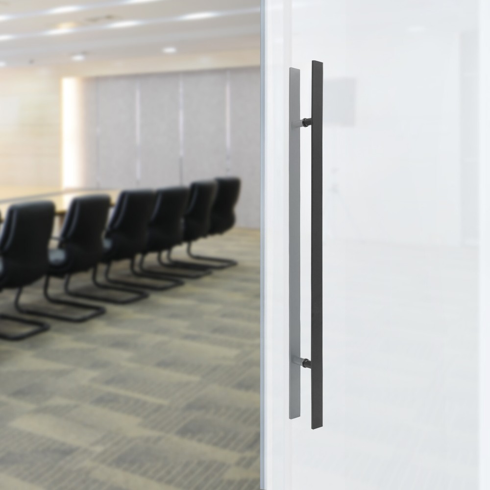 Stainless Steel Door Handle Pull Push Sliding Double Sided Barn Door Handle