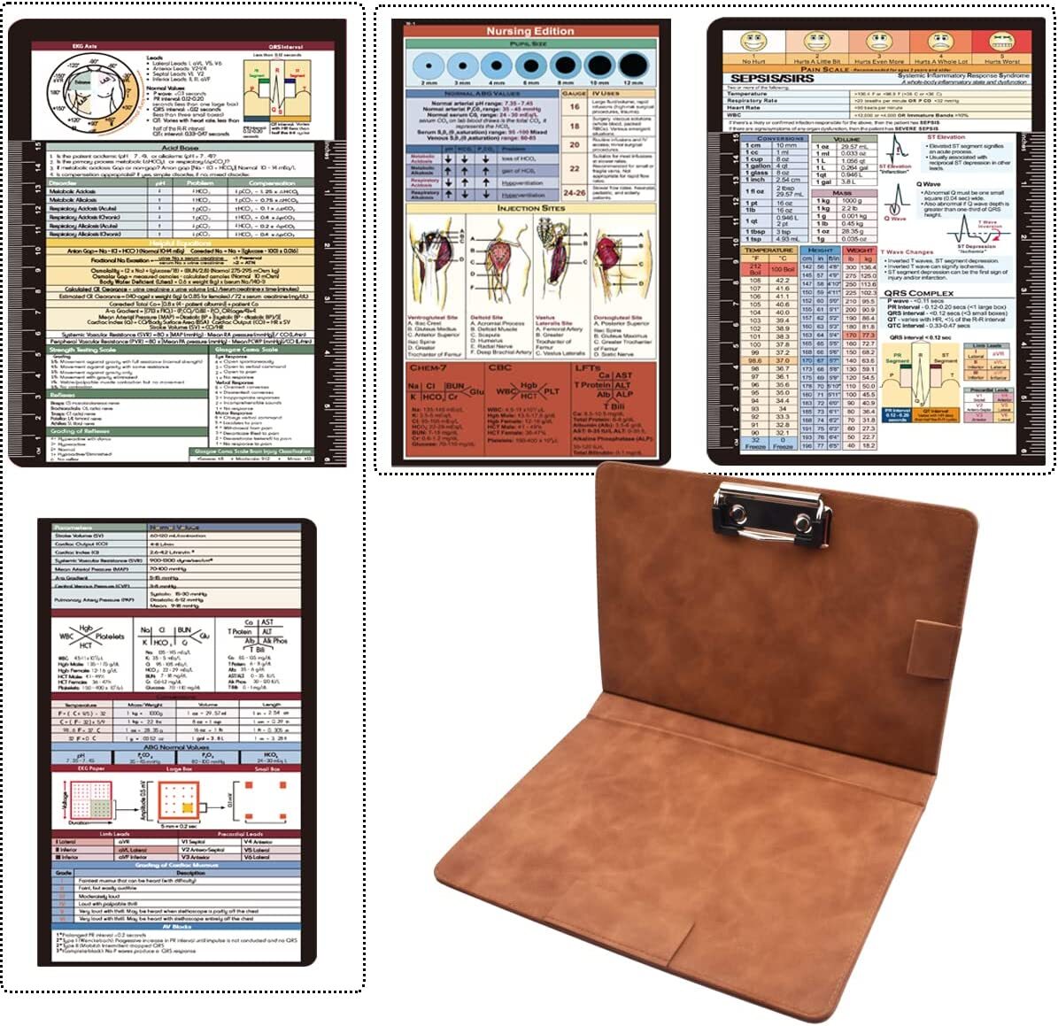 Faux Leather Folding Clipboard, Nursing and Medical Clipboard, HIPAA Privacy