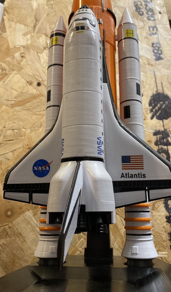 NASA Space Shuttle Full Launch Stack Model Assembled Display Rocket Model