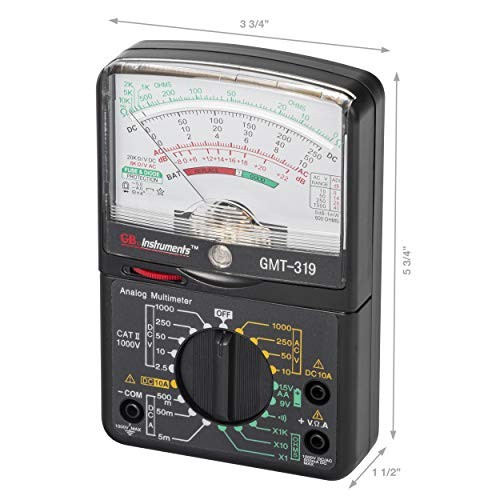 GMT-319 Multimeter Tester, RJ-45 & RJ-11, 7 Function / 19 Range 1000V Black
