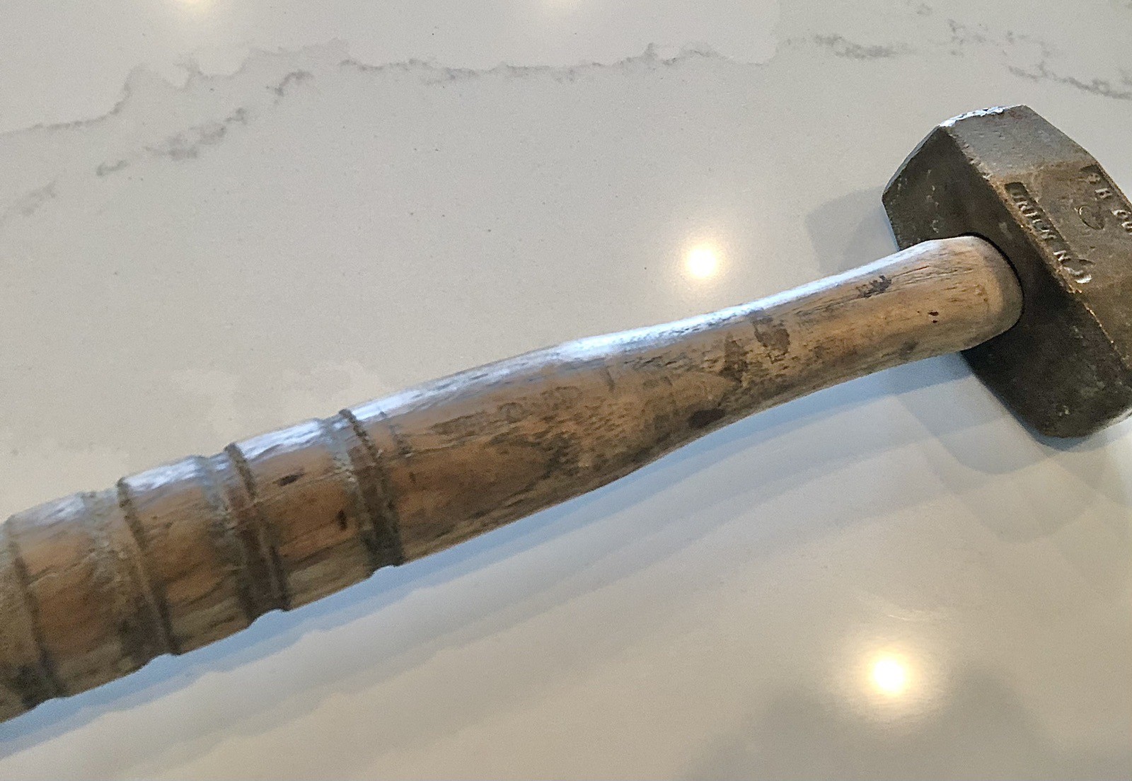 Vintage WWII era Victory Safety Hammer Corp No. 2 brass hammer, Antique Hammer