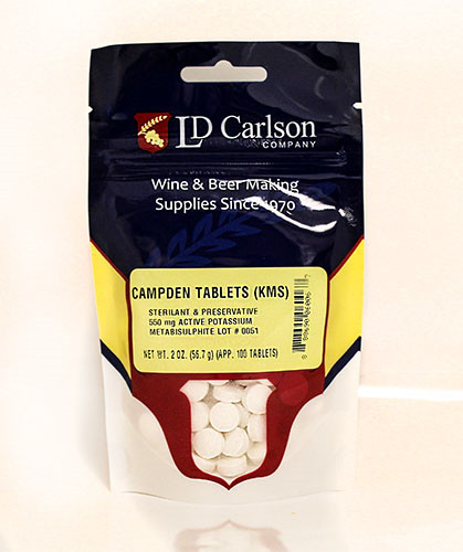 LD Carlson Potassium Campden Tablets 100 ct