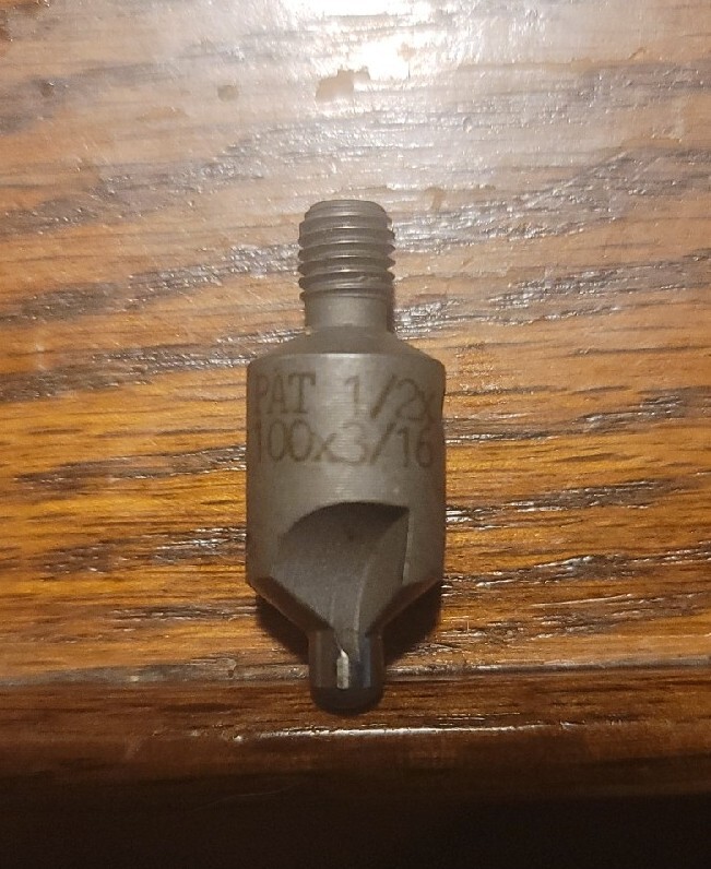 PAT 1/2 W 3/16 Solid HSS Stop Countersinks 100°  3 Flute