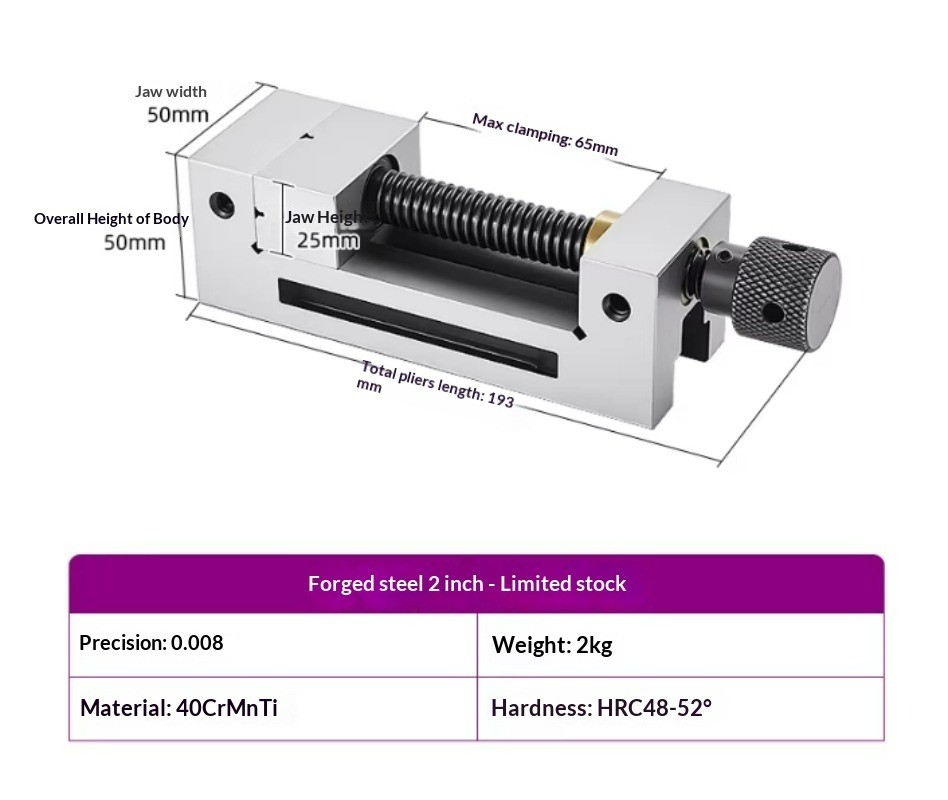 Moving Vise Plain Vice High Precision Machine Vise For Surface Grinding Machine