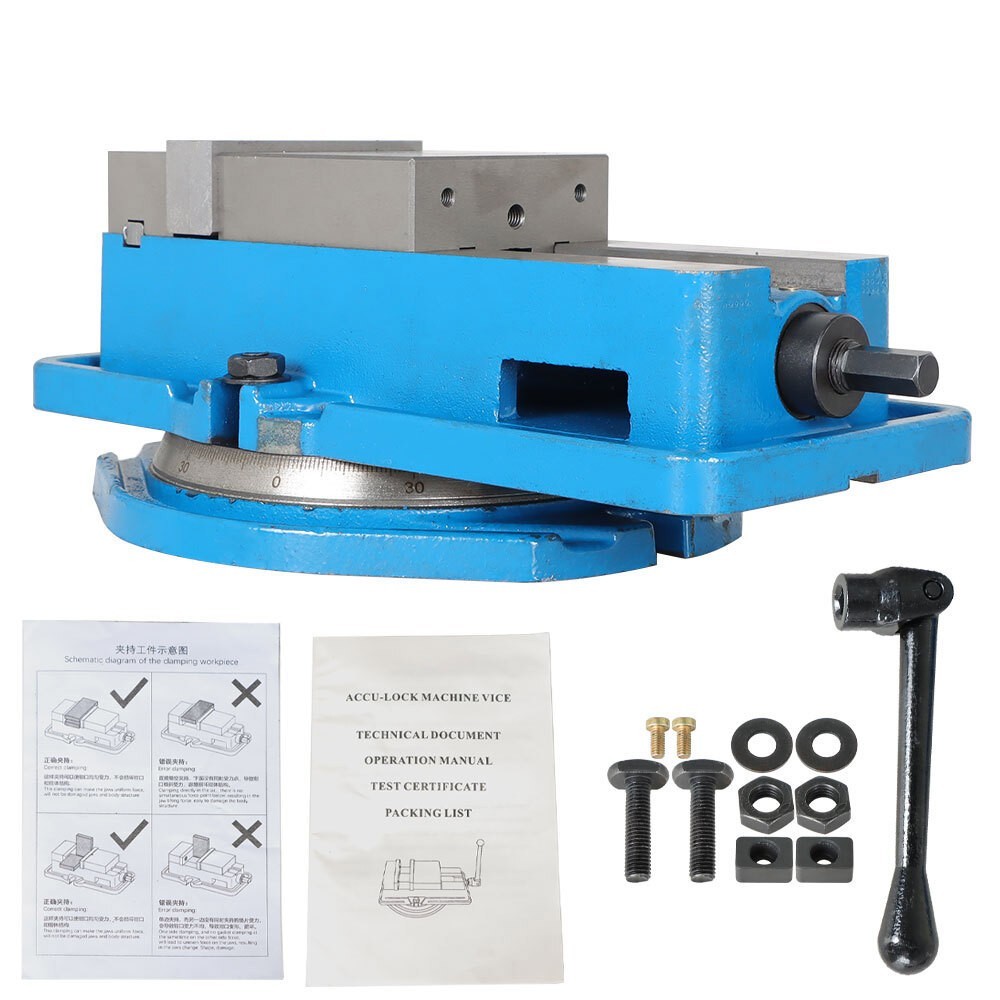 Precision 4 Inch Lockdown Vise CNC Milling Machine Bench Clamp Vice With Base