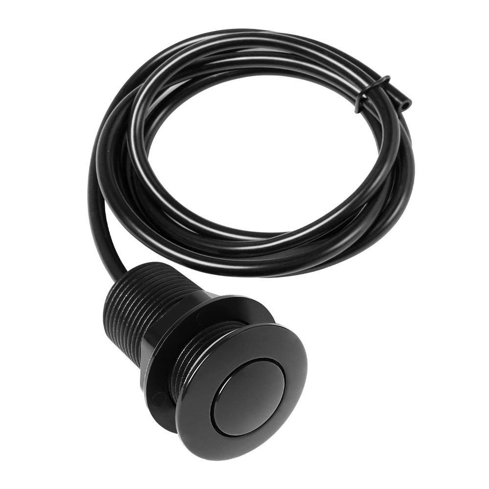 Air Activated Switch Button for Sink Top Garbage SHORT/2", PLASTIC BLACK