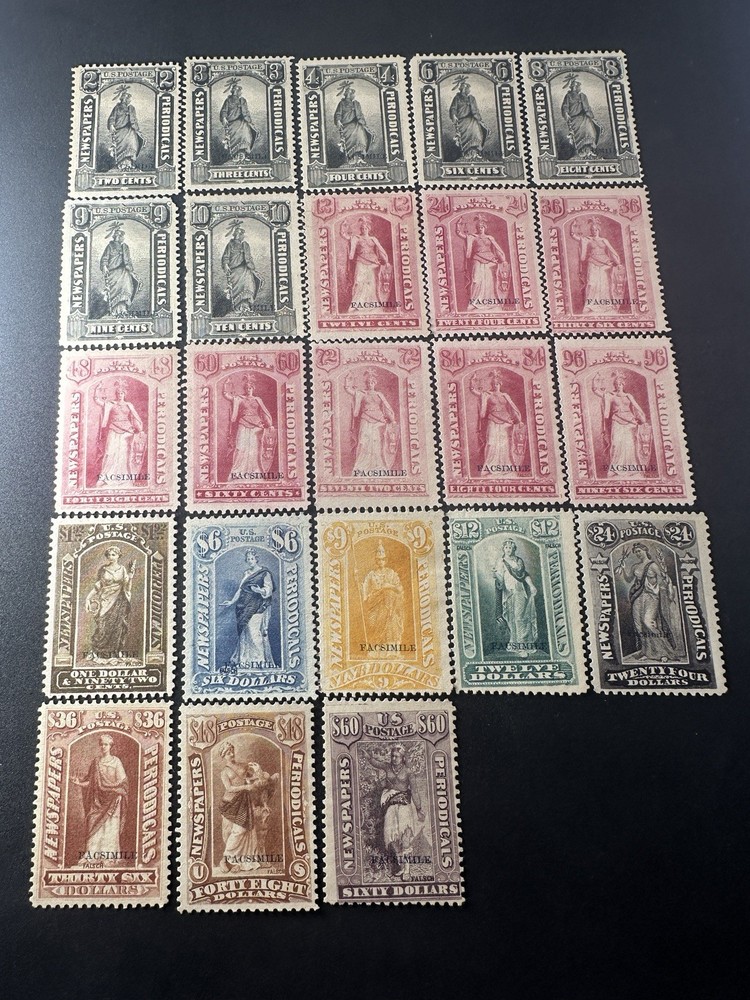 Extensive Newspaper Stamp Facsimile Collection Lot