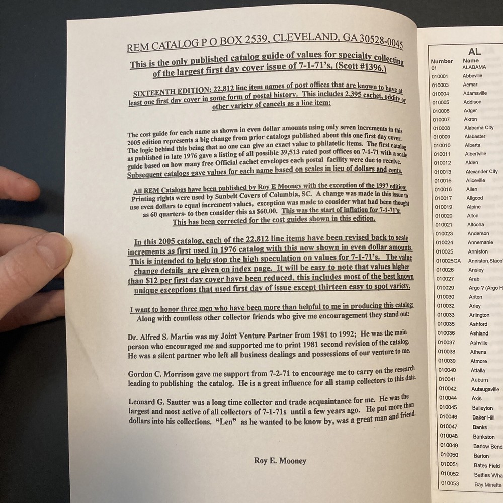 “The 7-1-71 Affair" FDC USPS Service Day 1971 Covers - 2005 Edition